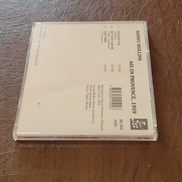 Vintage Sonny Rollins Aix en Provence, 1959 Import Audio CD Made in EEC @1989 - Picture 3 of 9